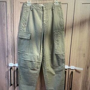 Etica Olive Cargo Utility Pants with Knee Panels